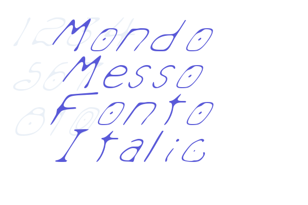 Mondo Messo Fonto Italic