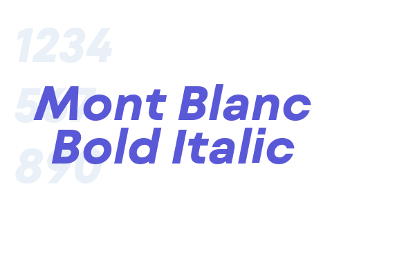 Mont Blanc Bold Italic