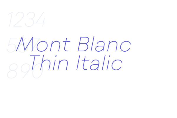 Mont Blanc Thin Italic