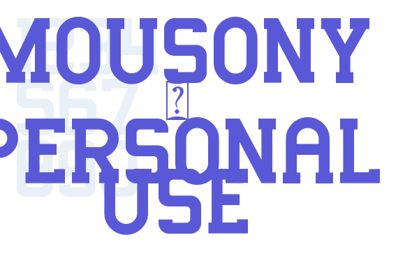 Mousony – Personal Use