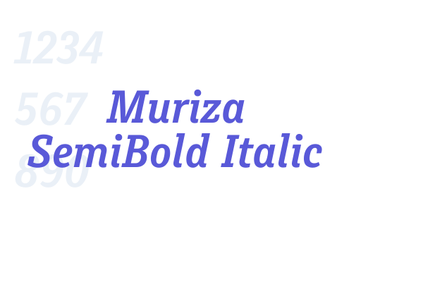 Muriza SemiBold Italic