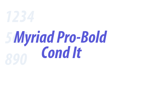 Myriad Pro-Bold Cond It