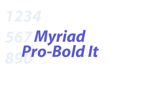 Myriad Pro-Bold It