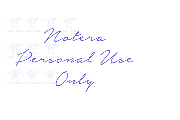 Notera Personal Use Only