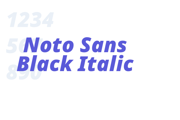 Noto Sans Black Italic