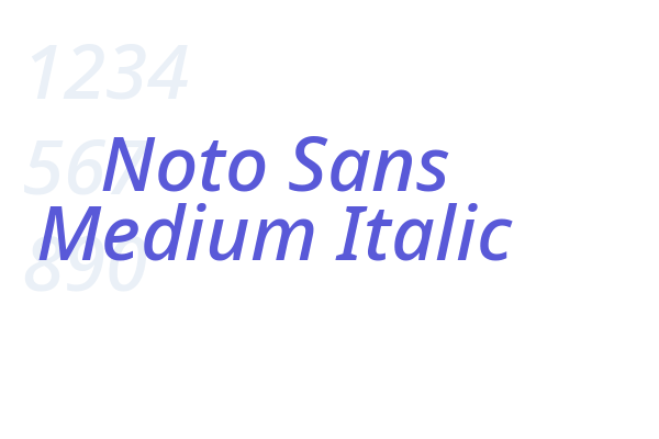 Noto Sans Medium Italic