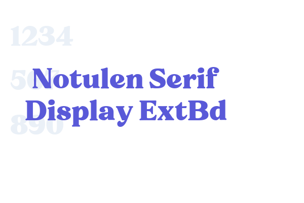 Notulen Serif Display ExtBd