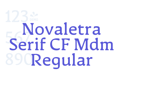 Novaletra Serif CF Mdm Regular