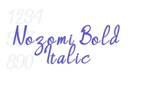 Nozomi Bold Italic