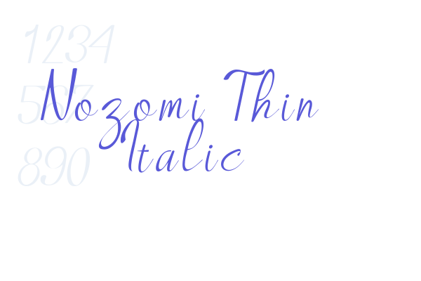 Nozomi Thin Italic