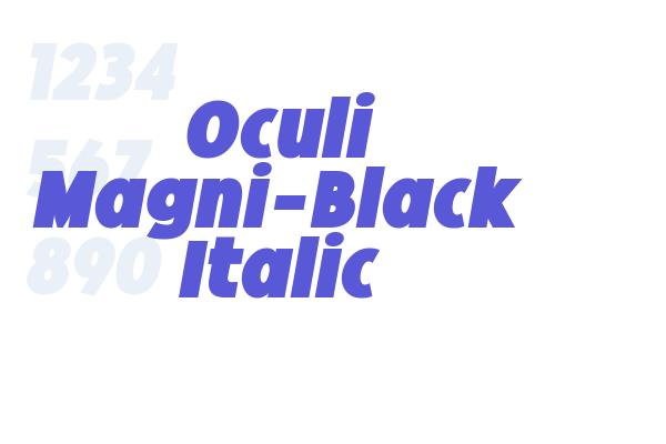 Oculi Magni-Black Italic