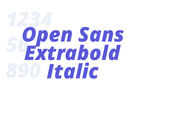 Open Sans Extrabold Italic