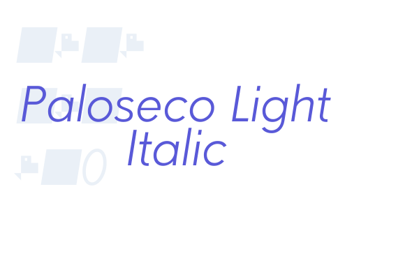 Paloseco Light Italic