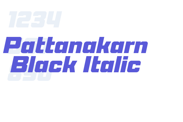 Pattanakarn Black Italic