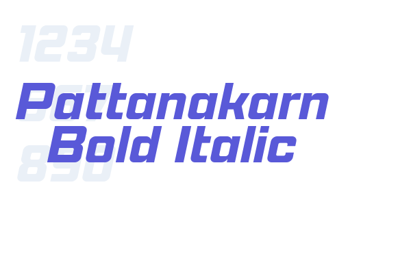 Pattanakarn Bold Italic