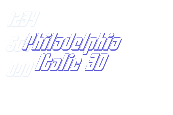 Philadelphia Italic 3D