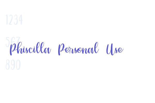 Phiscilla Personal Use