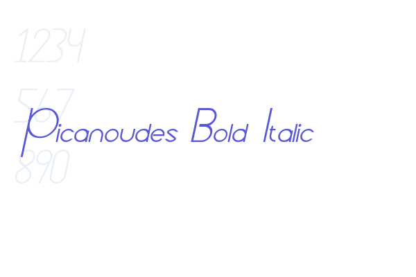 Picanoudes Bold Italic