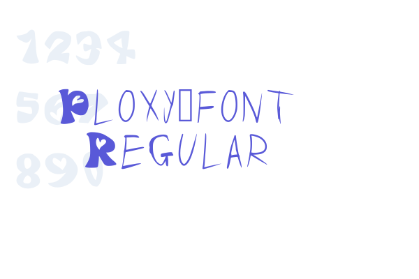 Ploxy_font Regular