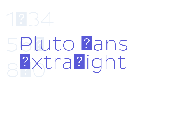 Pluto Sans ExtraLight