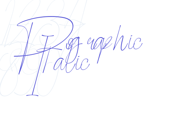 Pographic Italic