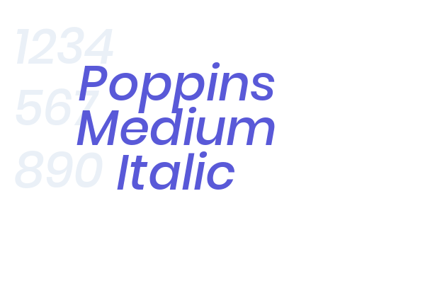 Poppins Medium Italic