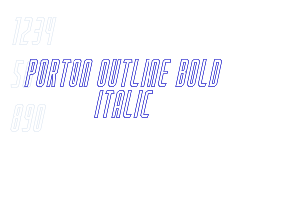 Porton Outline Bold Italic