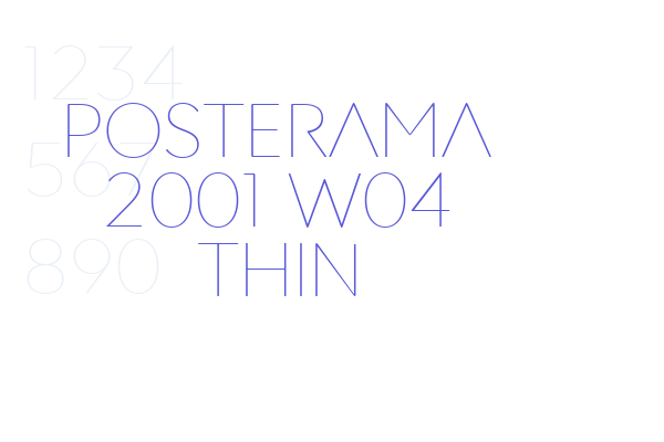 Posterama 2001 W04 Thin Fonts