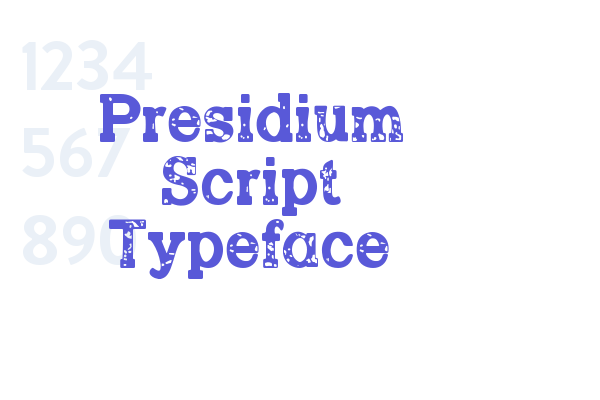 Presidium Script Typeface