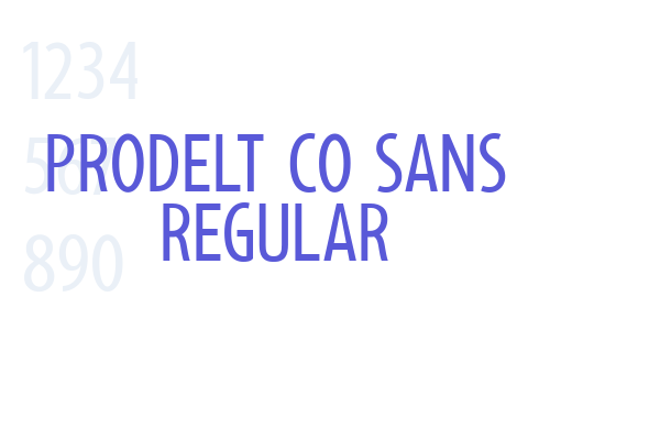 Prodelt Co Sans Regular