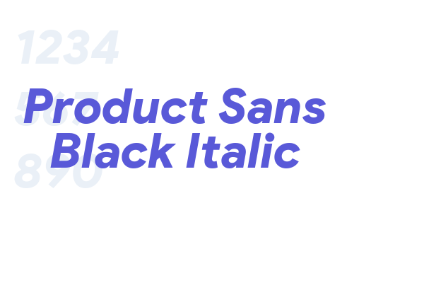 Product Sans Black Italic