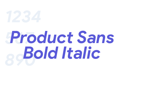 Product Sans Bold Italic