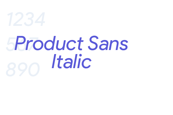 Product Sans Italic