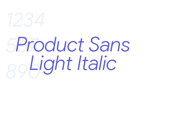 Product Sans Light Italic