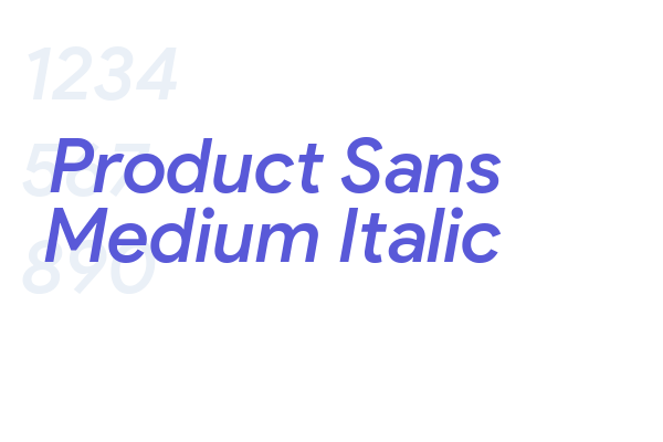 Product Sans Medium Italic