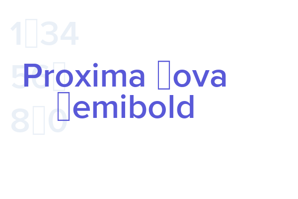 Proxima Nova Semibold font