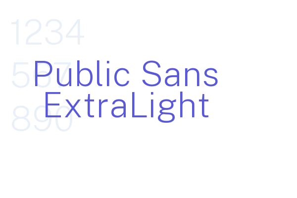 Public Sans ExtraLight