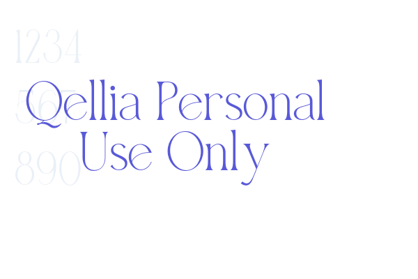 Qellia Personal Use Only