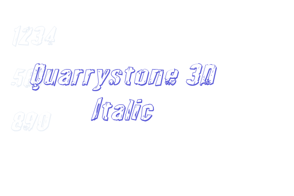 Quarrystone 3D Italic