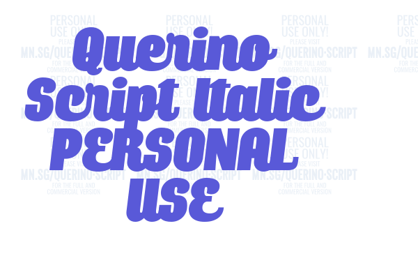 Querino Script Italic PERSONAL USE