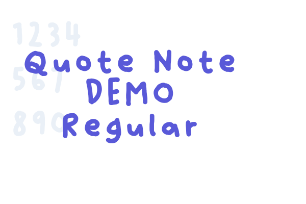 Quote Note DEMO Regular Fonts