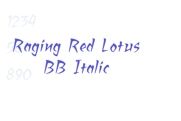 Raging Red Lotus BB Italic