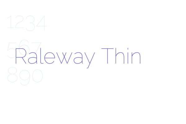 Raleway Thin - Font Free Download