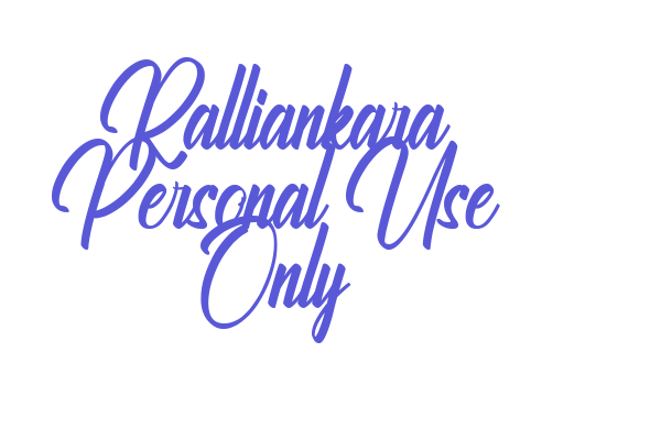 Ralliankara Personal Use Only