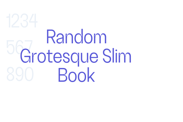 Random Grotesque Slim Book