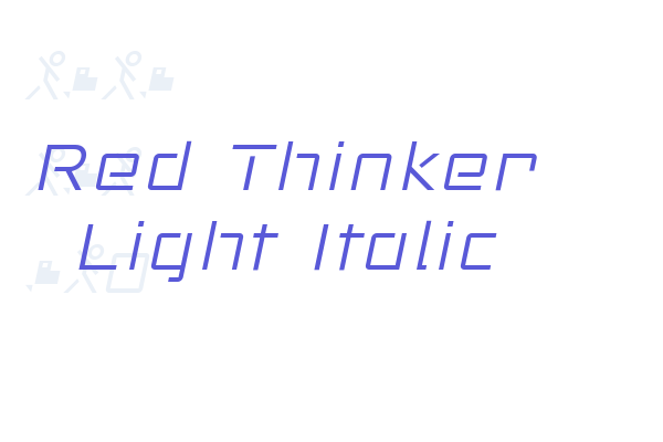 Red Thinker Light Italic