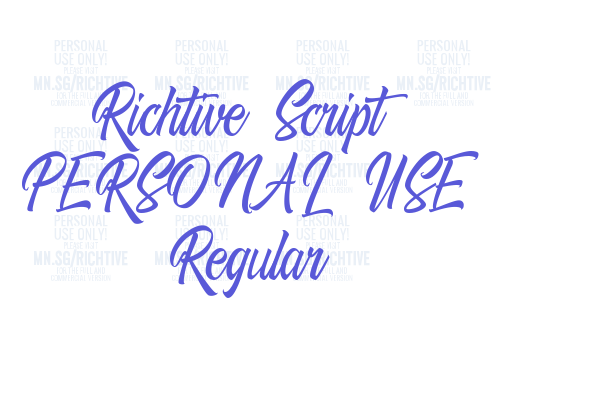 Richtive Script PERSONAL USE Regular