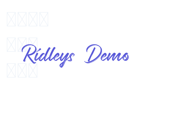 Ridleys Demo