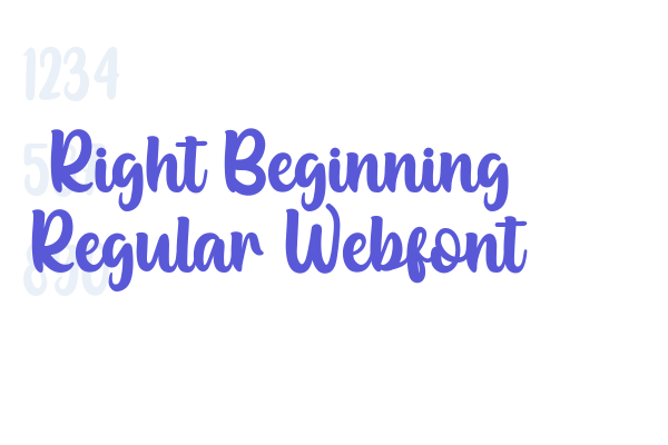 Right Beginning Regular Webfont