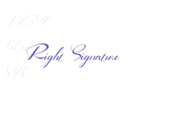 Right Signature